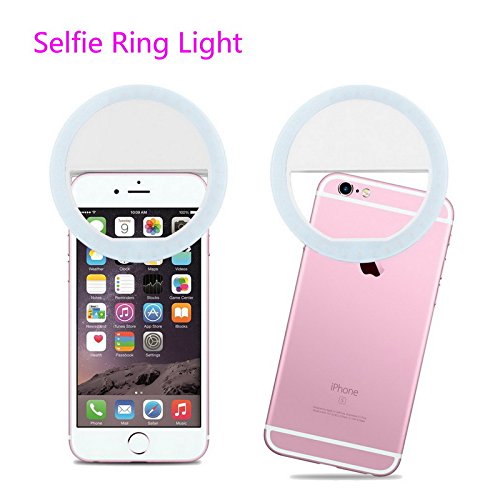 AUTOPkio Selfie Light Ring, 36 anello di luce a LED di illuminazione selfie complementare miglioramento notturno buio selfie per la fotografia per Smartphone (Bianco)