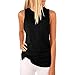 Produktbild Auifor Ärmellose Bluse der Frauen mit hohem Stehkragen Plain T-Shirts Pocket Cami Summer Tops