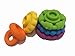 5 Piece Teething Tower Stackable Silicone Rings for Baby's Sore Gums Promote Fine Motor Skills in Ages 3 Months and Up