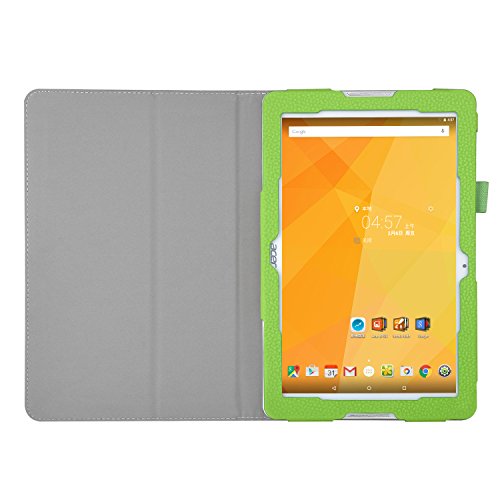 IVSO hochwertiges PU Leder Etui hülle Tasche Case – mit Standfunktion, super 360° Anti-Wrestling, ist für Acer Iconia One 10 (B3-A30) 25,7 cm (10,1 Zoll HD) Tablet-PC perfekt geeignet (Grün) - 3