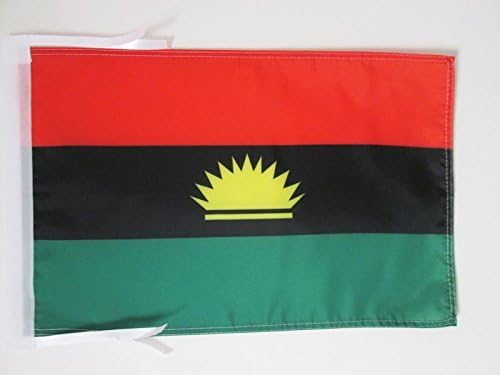 AZ FLAG - Igbo people of Nigeria Flag - 18'' x 12'' - 100% Polyester Ibo Small Banner with Two Cords - Fade Resistant - Vivid Colors - 18x12 in - 45x30 Cm