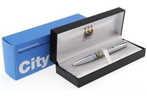 ONTRAD LIMITED Official Manchester City FC Executive Ball Point Pen - A Great Gift / Present For Men, Boys, Sons, Husbands, Dads, Boyfriends For Christmas, Birthdays, Fathers Day, Valentines Day, Anniversaries Or Just As A Treat For Any Avid Football Fan