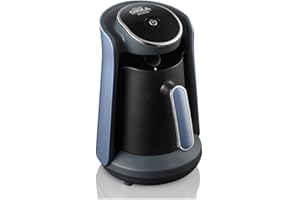 Arzum Okka Machine à café turque, design compact, capteur de protection contre les débordements, facile à nettoyer, performances économes en énergie, 4 côtés, bleu