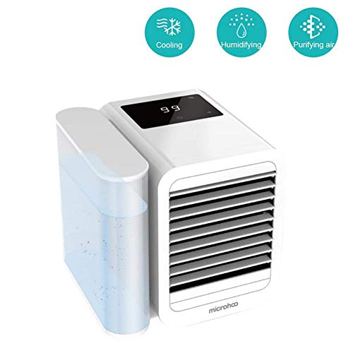 JXJ Refrigeratore d'Aria, 1000ML 3-in-1 Mini Portatile USB Ricaricabile A Basso Rumore Condizionatore d'Aria con Serbatoio di Acqua Rimovibile,per Home Office All'aperto