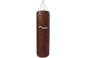 ‎LISARO Lisaro Profi Boxsack/Sandsack 150cm | geeig. für Jede Sportart | Ca. 40 kg | gefüllt/ungefüllt | inkl. Vierpunkt - Stahlkette | Material Kunstleder (Vinyl) | Studioqualität | Braun
