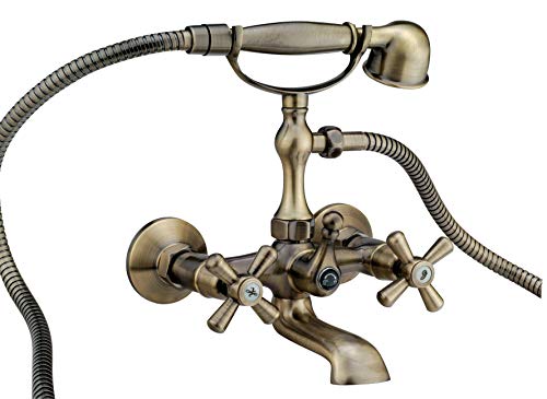 CAPALDO Mitigeur Robinet pour Baignoire en Laiton Bronze pour Salle de Bain