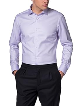 ETERNA Langarm Hemd SLIM FIT Twill-Stretch strukturiert