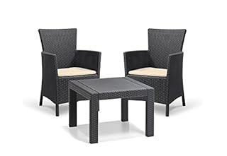 Allibert By Keter Rosario Outdoor 2 Seat Rattan Balcony Garden