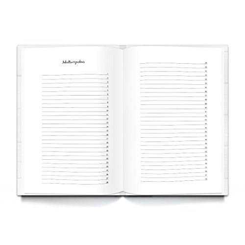 Rot weißes XXL Rezeptbuch in DIN A4 im rustikalen vintage oder Shabby Chic Style mit 168 leeren numerierten Seiten – das perfekte Geschenk für Hobby-Köche oder auch zu Hochzeit, Geburtstag etc. - 2