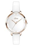 s.Oliver Damen Analog Quarz Uhr mit Leder Armband SO-3452-LQ