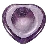 Crystaltears Amethyst Crystal Worry Stone Heart Shape Healing Crystals Thumb Worry Stone Polished Pocket Palm Stone For Anxiety Stress Relief Meditation Reiki Healing