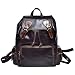 Produktbild Herren Outdoor-Rucksack, Multifunktions Vintage Leder Doppelschultertasche Große Kapazität Gürtelschnalle Laptop College Bag (Dunkelbraun)
