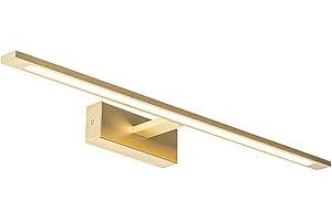 Qazqa - Kinkiet mosiężny 62 cm z diodą LED IP44 - Jerre - (niewymienne) led | 1 światło - Stal - Odpowiednie dla Łazienka