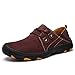 Produktbild ZHANSANFM Herren Sneaker Bergsteigen Wanderschuhe rutschfeste Outdoorschuhe Lace up Freizeit Leichte Outdoor Sportschuhe Weichem fußbett und Fester Sohle Neoprenschuhe Gr.38-4843Wein