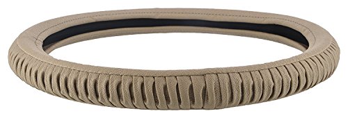 Hi Art EleganceGrip 0594 Faux Leather Beige Car Steering Wheel Cover for Volkswagen Jetta [2013-2018]