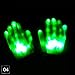 Produktbild Teabelle LED Handschuhe Blinklicht up Full Finger Halloween Rave Party Kostüm Cool Beleuchtung Handschuh Colorful für Kinder Erwachsene grün