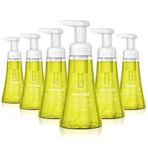 Method Naturally Derived Foaming Hand Wash, Lemon Mint, 10 oz. (Pack of 6)