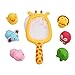 Produktbild D & & R Baby Baden Toys, 100, Animal zu Klingen Weiches Gummi Floating Spielzeug mit Net Bad Badezimmer Badewanne Pool Wasser spielen Zubehör für Kinder Kinder über 12 Monate