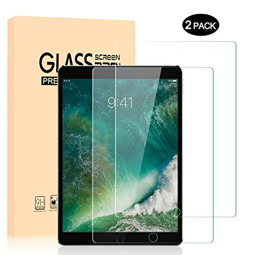 Dexnor Verre Trempé iPad 10.5 / iPad Pro 10.5 2017, [Lot de 2] Protection Ecran Glass Screen Protecteur Haut Définition HD Transparent 9H Dureté Résistant Aux Rayures