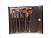 LyDia professional 7 pieces black face powder/foundation/concealer/eye shadow makeup brush set with black case