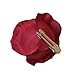 Crimson Red Fabric Large Burlesque Carmen Flower Rose Flamenco Dancer Pin up Hair Clip Slide