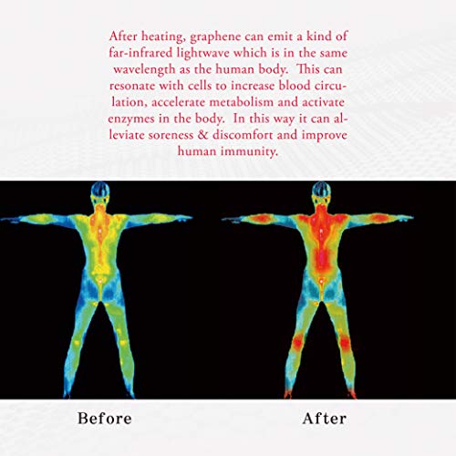WELL-DAY Graphene Ferninfrarot Wärmetherapie Schulterbandage, elektrisches Heizpolster, Schmerzlinderung