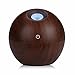 Produktbild KBAYBO Aroma Diffuser Luftbefeuchter ätherisches Öl Diffusor Luftreiniger USB tragbare 130ml Touch Sensitive 6 Farbe LED Lichter ändern für Home Office Baby Zimmer Schlafzimmer Yoga Spa Hotel (Steigung Dunkles Holz)