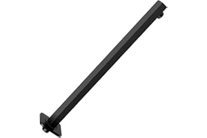 Schwarzer Brausearm, CHSEROK 40 cm Stahlhalterung Duschkopf, Zerklüftet, Schlicht und Elegant, Passend für Kopfbrause, Große Brauseköpfe