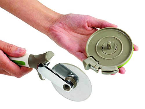 Chef´n 103-280-120 FreshForce Pizza-Schneider mit Schleifeinheit, weiß / grün - 6