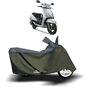 DREAM - TVS Jupiter New BS6 100% Waterproof - Dust Proof - Full Bike Scooty Two Wheeler Body Cover for TVS Jupiter (Life Time Strip Grey)