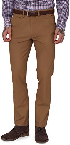 Moss 1851 Men`s Tailored Fit Tobacco Chino 32S Brown