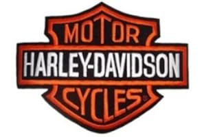 GZM Aufnäher Harley Davidson Logo B&S Media 13 x 9,5 x Jacken und Weste