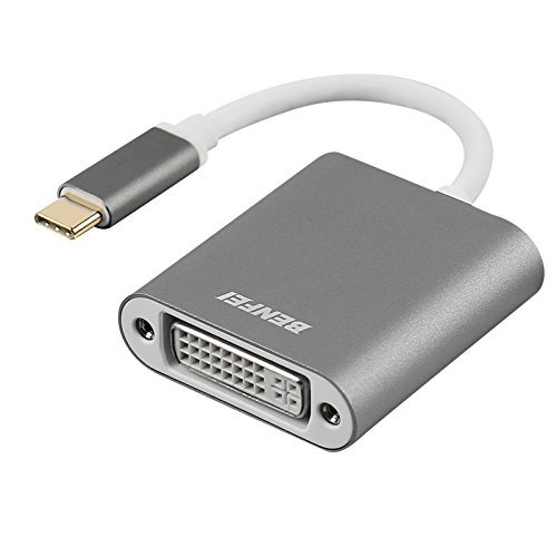 USB Typ C  Thunderbolt 3  zu DVI Adapter  benfei USB 3 1   usb-c  zu DVI-D Adapter Stecker zu Buchse Konverter f  r Apple New MacBook  2015  2016 2017