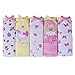 Set of 5 Cartoon Girls Underwears Cute Cotton Underwears With Lace(6-7Y)
