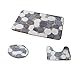 Produktbild MagiDeal 3pcs Badematten Set Badezimmer Non-Slip Sockel Teppich + Deckel WC-Abdeckung + Badematte - Große Kieselsteine, One Size