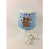 Kinderzimmerlampe Dekolampe, Nachttischlampe Stehlampe mit Bär Blau