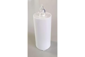 FULGENS ELETTRONICA MINI Lumino Bianco a LED effetto fiamma durata 100 giorni - batterie sostituibili - LOCULI CIMITERO