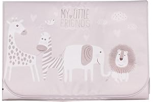 PLASTIMYR Cambiador Portátil – Cambiador de Bebé Reversible, Plegable y Acolchado, Impermeable y Fácil de Limpiar – Cambiadores de Bebé Ligeros para Casa y Viaje (Portátil, Safari Gris)