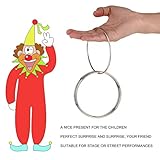 anillos chinos que cambian de color Fácil de jugar. JohnJohnsen 4pcs / Lot Truco Chino Aros Chinos Magic Toy Anillos de Metal Cuatro Anillos de Serie Street Stage Magic Show clásico Truco del Mago (Plata)