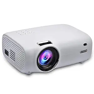 Everycom X8 Native 720P (Full HD 1080p Support) 3200 Lumens | Large 200-inch Display Home Theatre LED Projector with HDMI + VGA + Aux + USB Connectivity - (White)