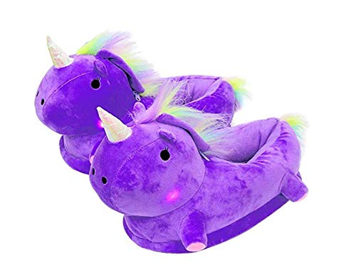 Preisvergleich Produktbild AJOYCN Cartoon-Hausschuhe, dreidimensional, Plüsch, Einhorn, warme Winterschuhe, Baumwolle