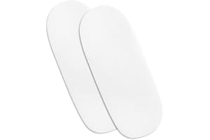 Hajran Linen – 100% Pure Cotton Pack of 2 Moses Basket Fitted Sheets | High Thread Count Fabric, Soft & Durable (White, 73-76 x 28-30 cm)