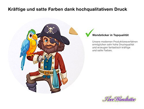 I-love-Wandtattoo WAS-10018 Wandsticker Kinderzimmer „Piraten“ Wandtattoo Wandaufkleber Sticker Aufkleber - 3