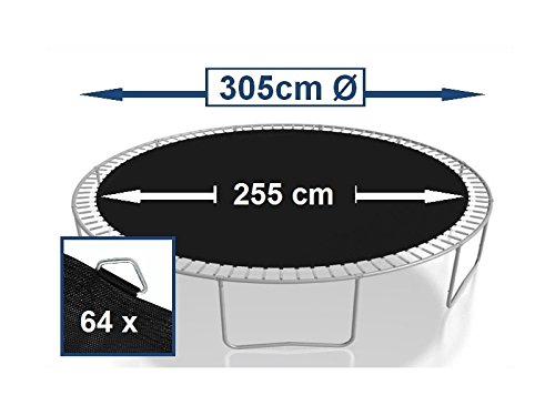 Sprungtuch Sprungmatte Ersatzteile für Trampolin Ø 305 cm 64 Ösen (Federn 17,8 cm) - 2