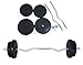 Price comparison product image FoxHunter 4ft Barbell Weight Set | 30 KG | Home Indoor Workout EZ Bar Equipment Muscle Fitness Weight Lifting Dumbbells | Gym Healthy Circuit Training