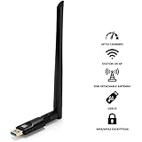 fukkie 1200 Mbps WIFI Adaptador con Dual Band (5G 867 Mbps/2 G 300 Mbps), 5dBi Antena alta ganancia y mu de tecnología MIMO, Mini Wifi Stick, (802.11 ac/B/G/N, USB 3.0) WiFi Dongle para Windows 10/8/7/Vista/XP, Linux y Mac OS
