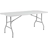 Rectangular Portable Folding Catering Table, 180 cm, Multi-Purpose: Camping, Events in Outdoor or Indoor Spaces | Resin Table