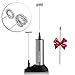 Produktbild KimKing Elektrisch MilchaufschäumerEdelstahl Milchschäumer Batteriebetriebener Einfache Spirale + Doppelspirale Mit stand, bonus latte pen für Kaffee, Latte, Cappuccino