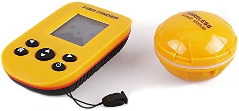 Snail Shop Wireless Sonar Sensor Fish Finders328.08ft remote wirelss connection&amp;Probe Angle 90°&amp;Probe Depth 262.46ft for Boats Humminbird Transducer , LCD Display ,Water Depth , Temperature Fishfinder