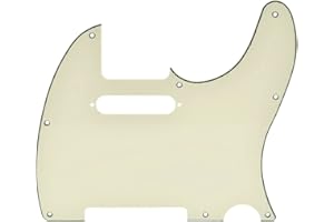KAISH Northwest Guitars TL Plektrumschutz mit Pickup-Befestigungsschraubenlöchern für Tele/Telecaster, antikes Weiß, 3-lagig